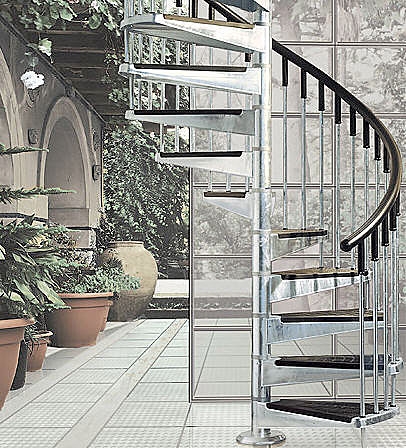 The Econ Exterior Spiral Staircase by Mobirolo The Econ Exterior Spiral Staircase by Mobirolo